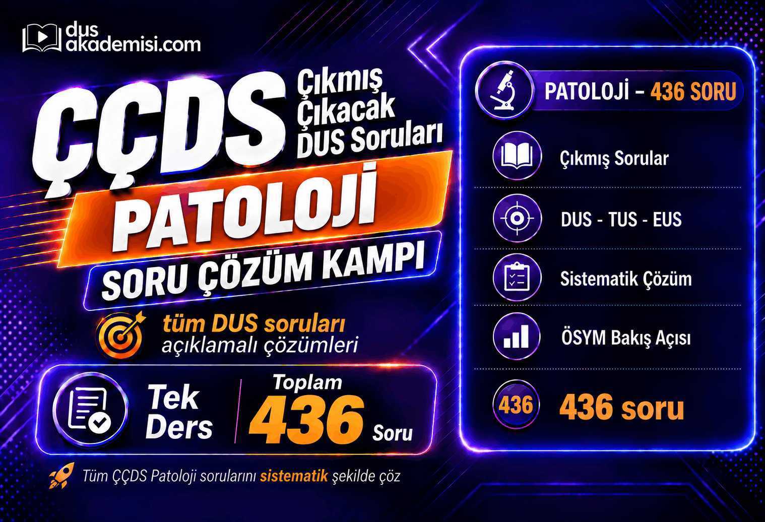 ÇÇDS Çıkmış Patoloji Soru Çözüm Paketi | DUS TUS EUS