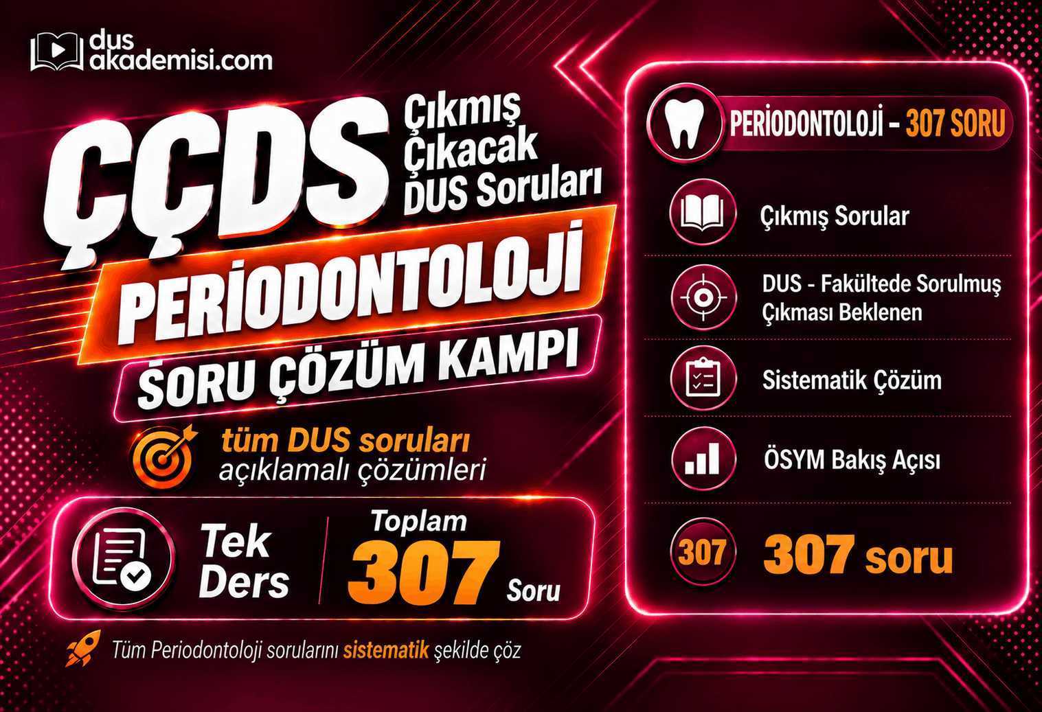 ÇÇDS Çıkmış Periodontoloji Soru Çözüm Paketi | DUS