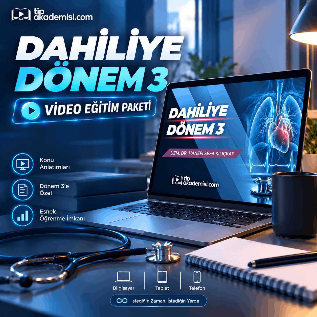 Fakülte Dönem 3 | Dahiliye Konu Anlatım Video Paketi