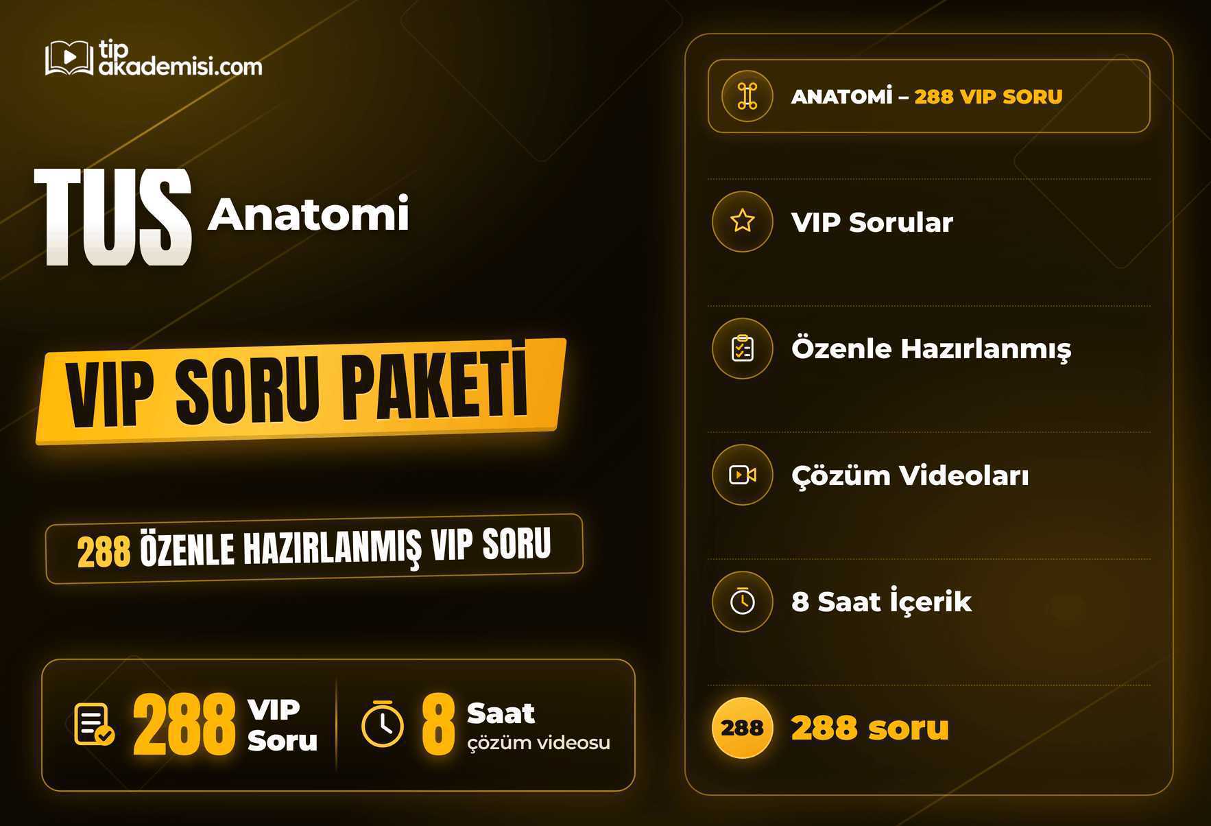 TUS Anatomi VIP Soru Paketi