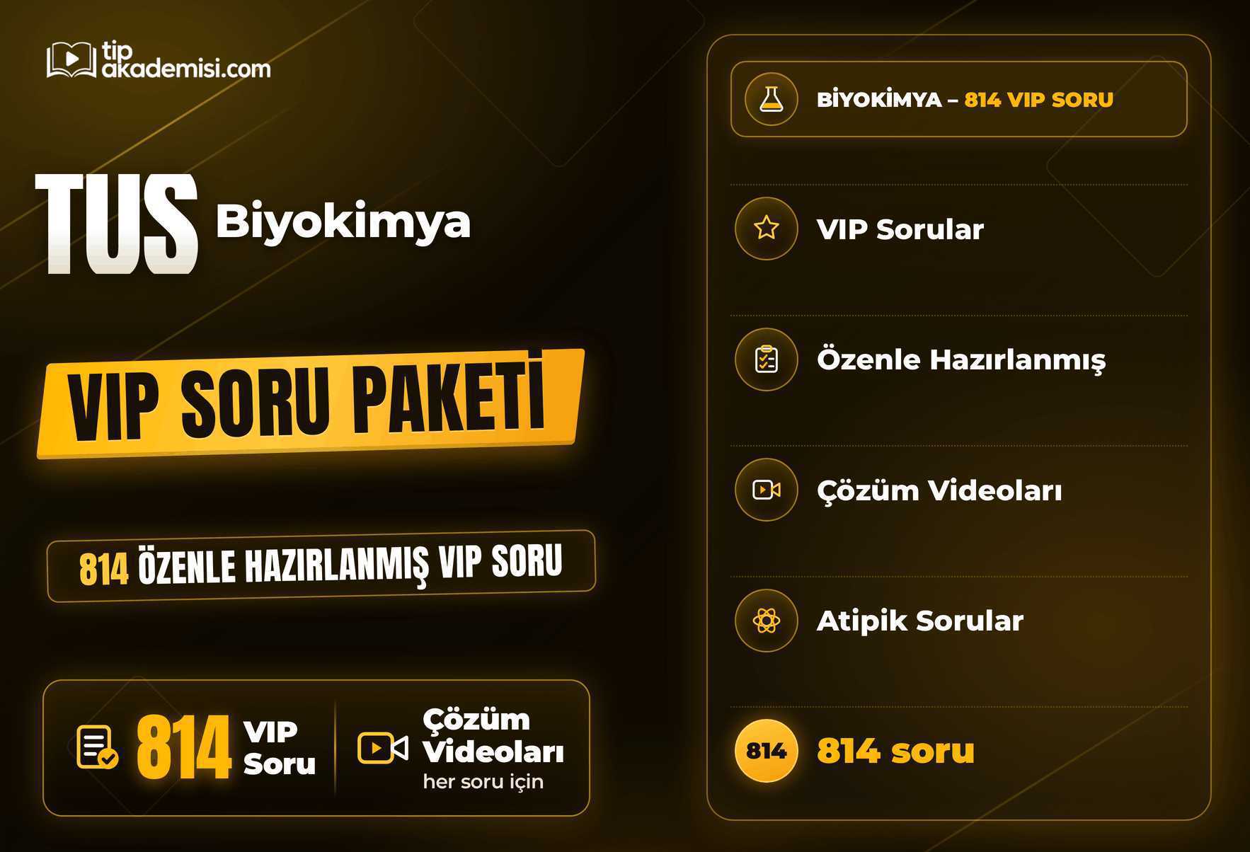 TUS Biyokimya VIP Soru Paketi