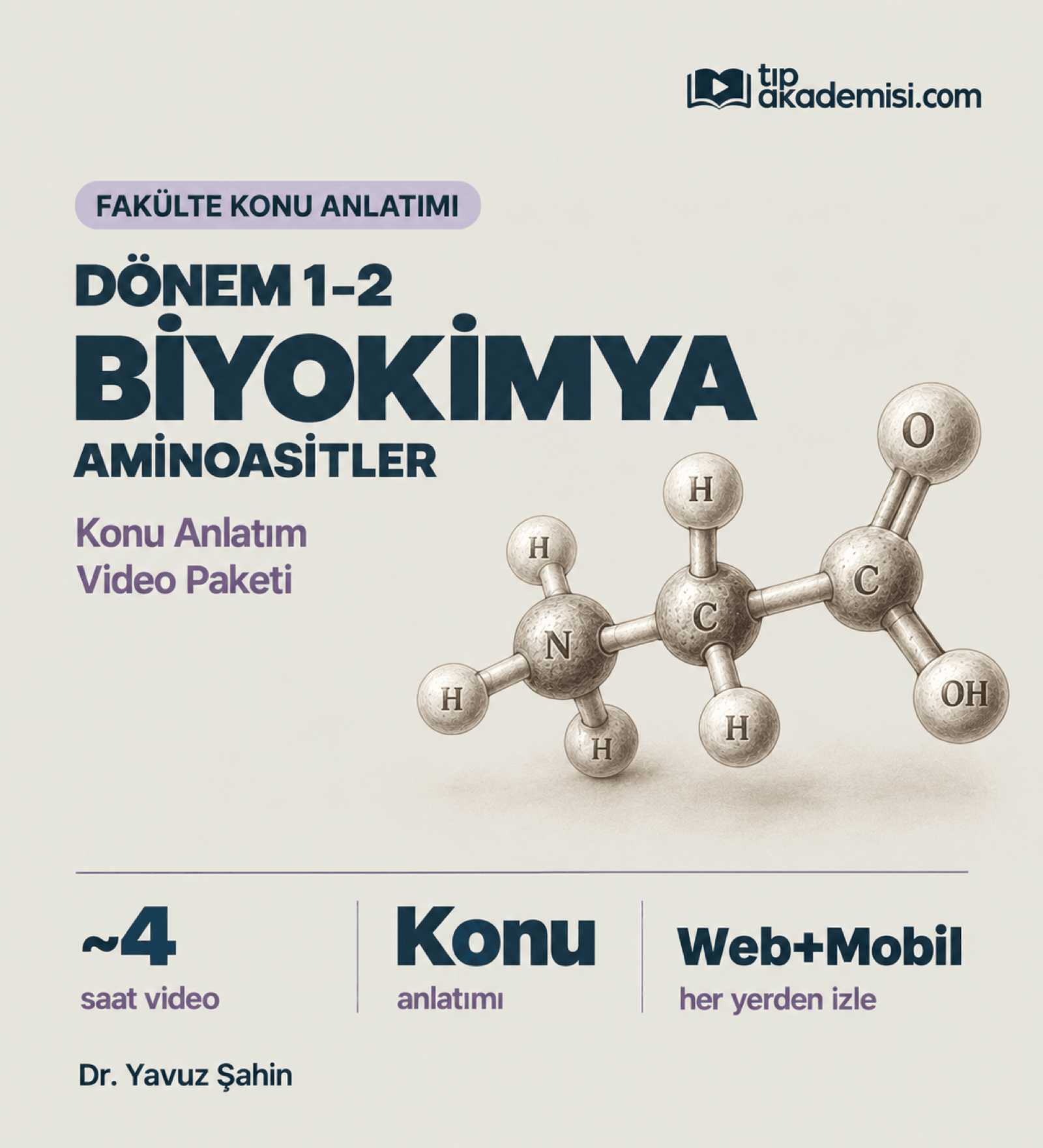 Fakülte Dönem 1-2 Biyokimya Aminoasitler (Konu Anlatımı) — görsel 2