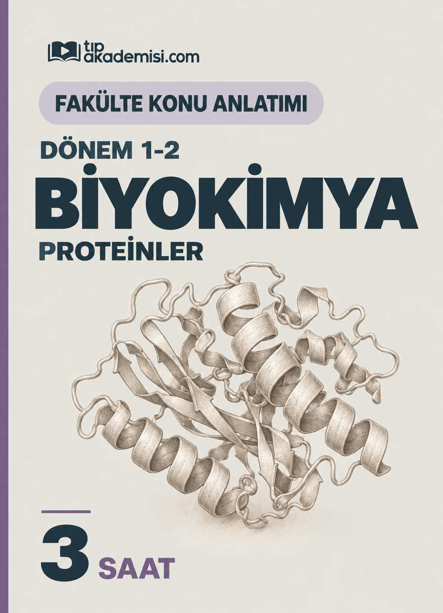 Fakülte Dönem 1-2 Biyokimya Proteinler (Konu Anlatımı) — görsel 3