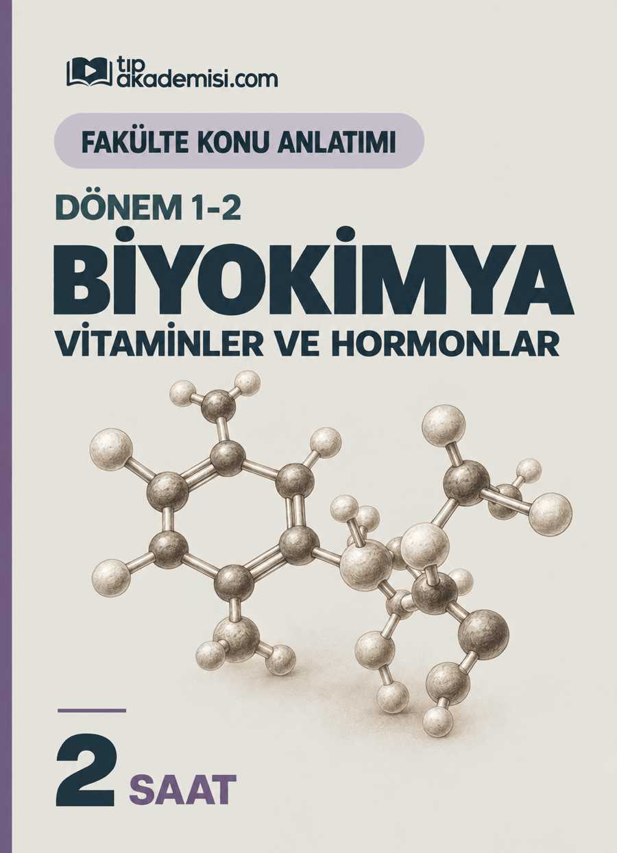 Fakülte Dönem 1-2 Biyokimya Vitaminler ve Hormonlar (Konu Anlatımı) — görsel 3