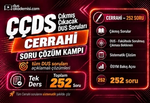 ÇÇDS Çıkmış Ağız Diş ve Çene Cerrahisi Soru Çözüm Paketi | DUS