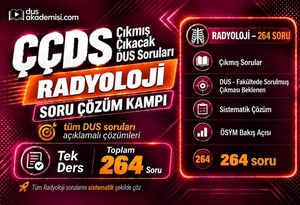 ÇÇDS Çıkmış Ağız Diş ve Çene Radyolojisi Soru Çözüm Paketi | DUS