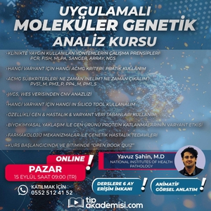 Uygulamalı Moleküler Genetik Analiz Kursu