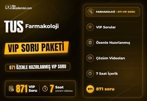 TUS Farmakoloji VIP Soru Paketi