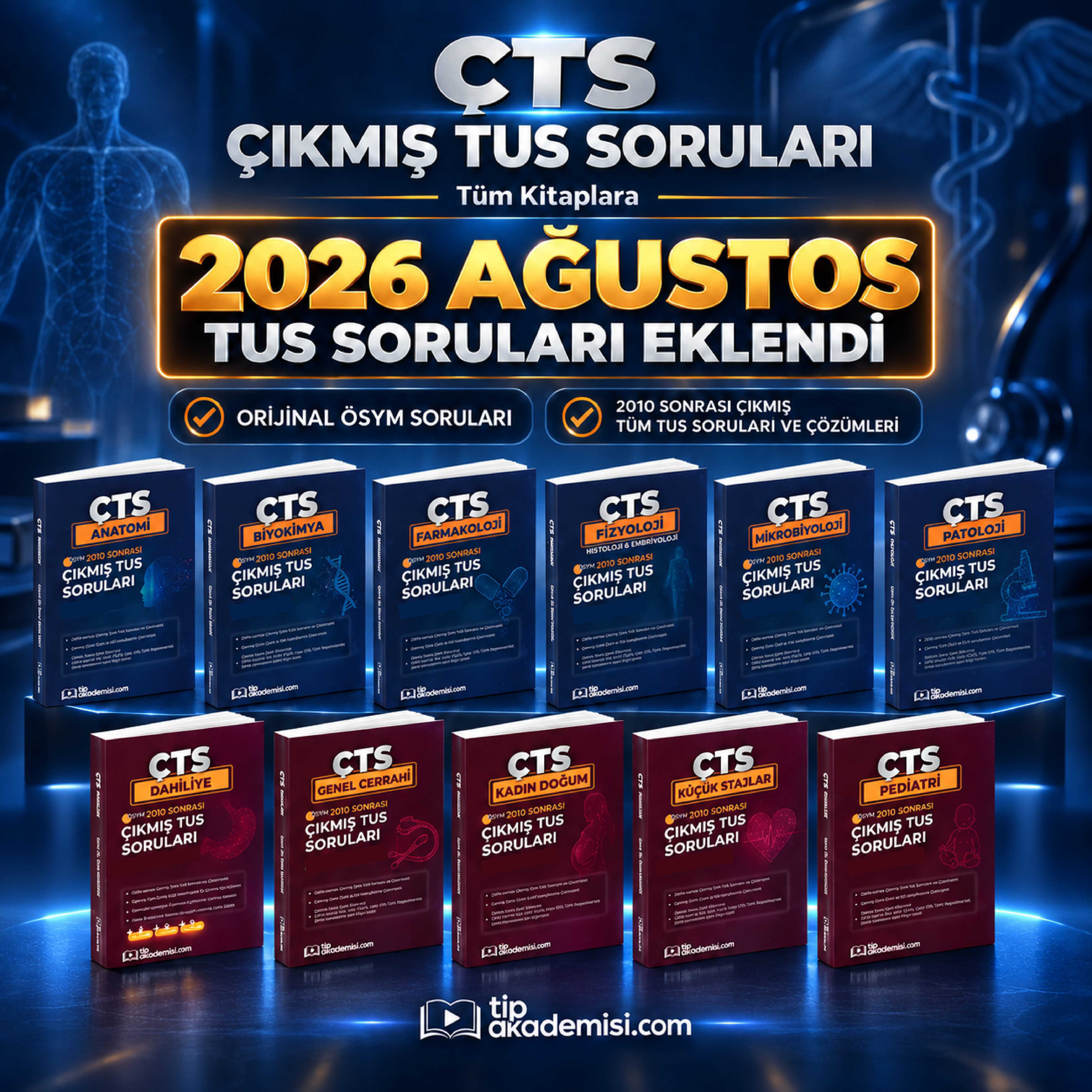 ÇTS Çıkmış Sorular Tüm Kitaplar Seti | TUS | 2026 Ağustos TUS Dahil
