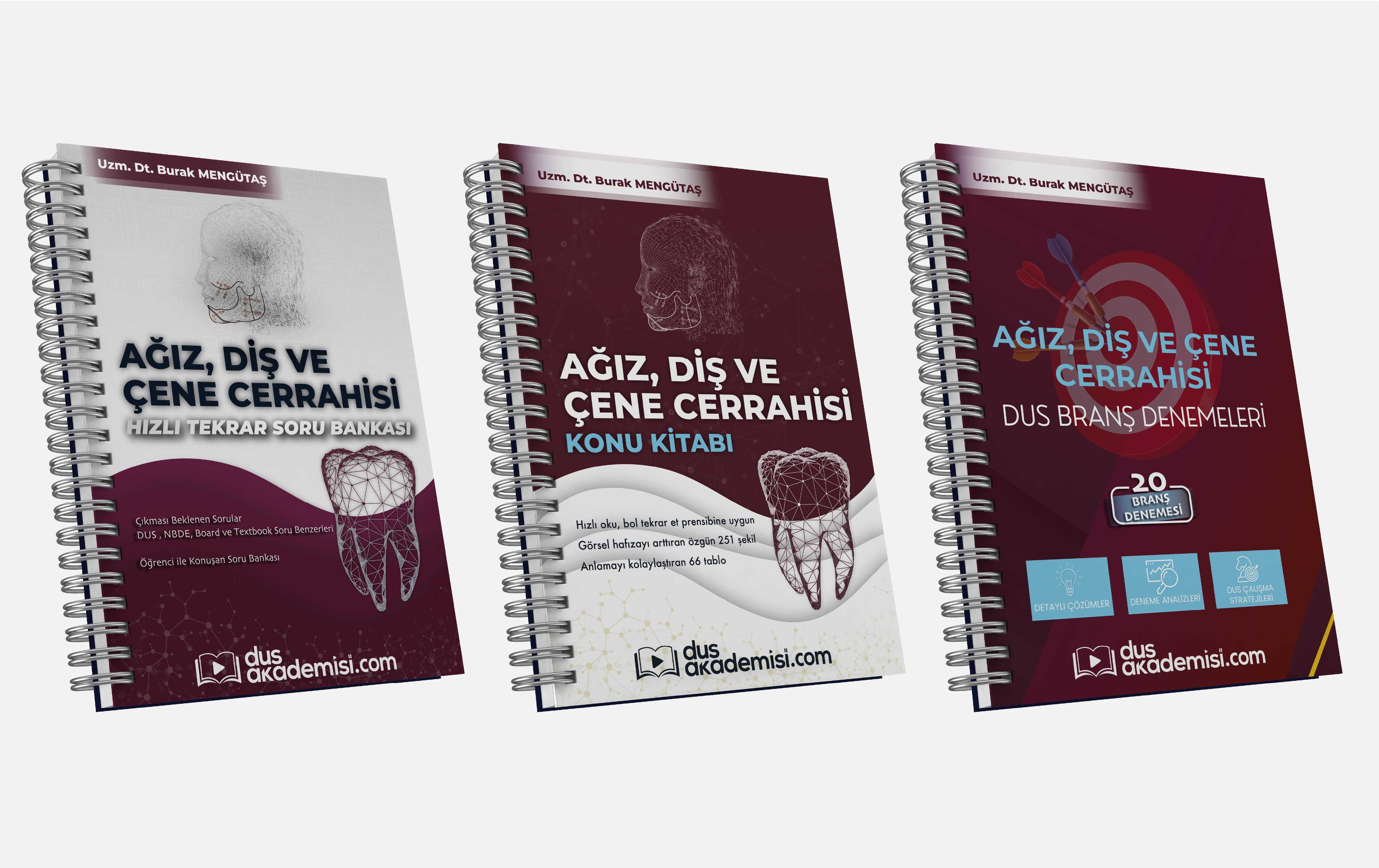 Trio DUS Ağız Diş ve Çene Cerrahisi 3’lü Set (Konu Kitabı + Soru Bankası + Deneme Kitabı)