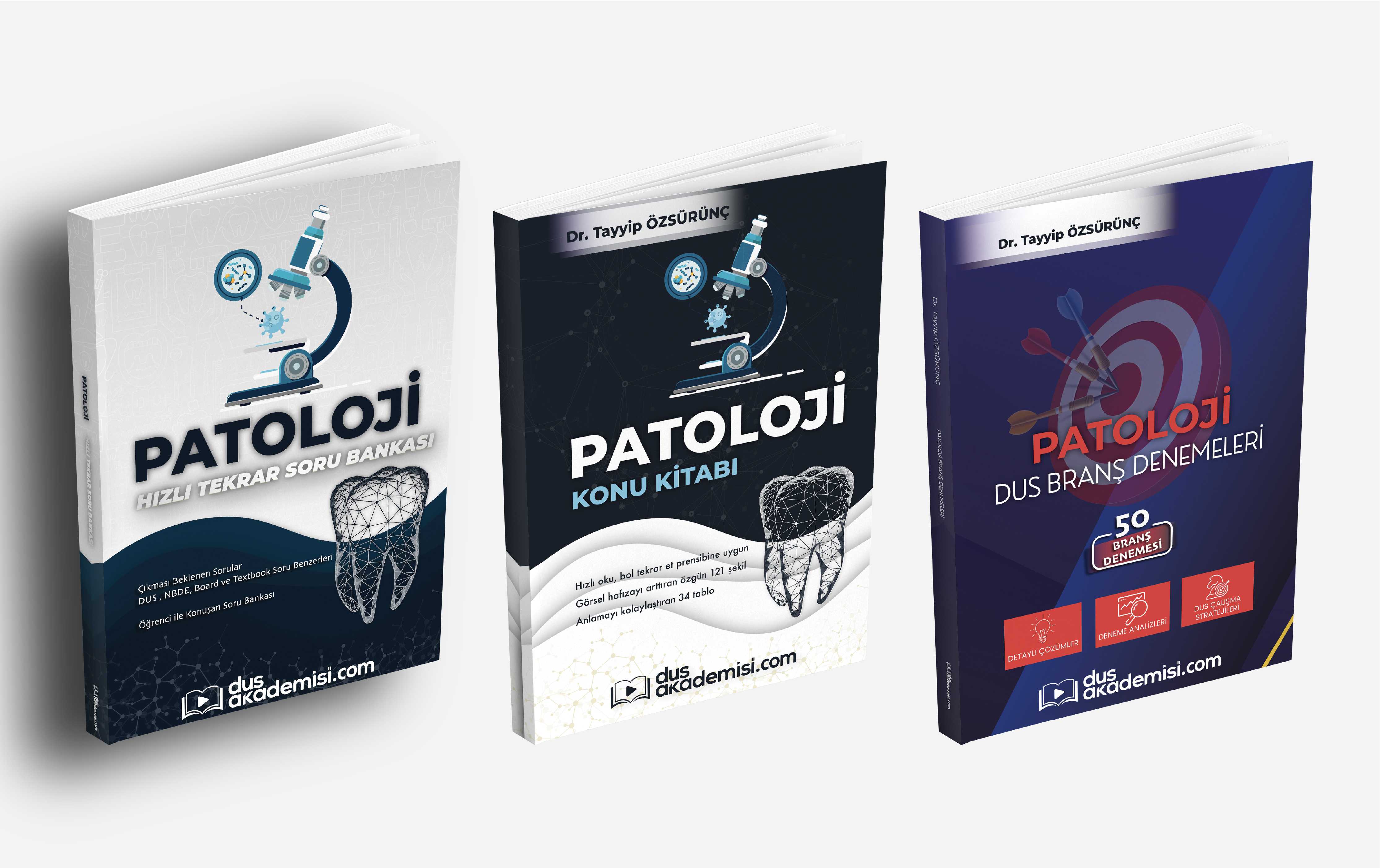 Trio DUS Patoloji 3’lü Set (Konu Kitabı + Soru Bankası + Deneme Kitabı) — görsel 2