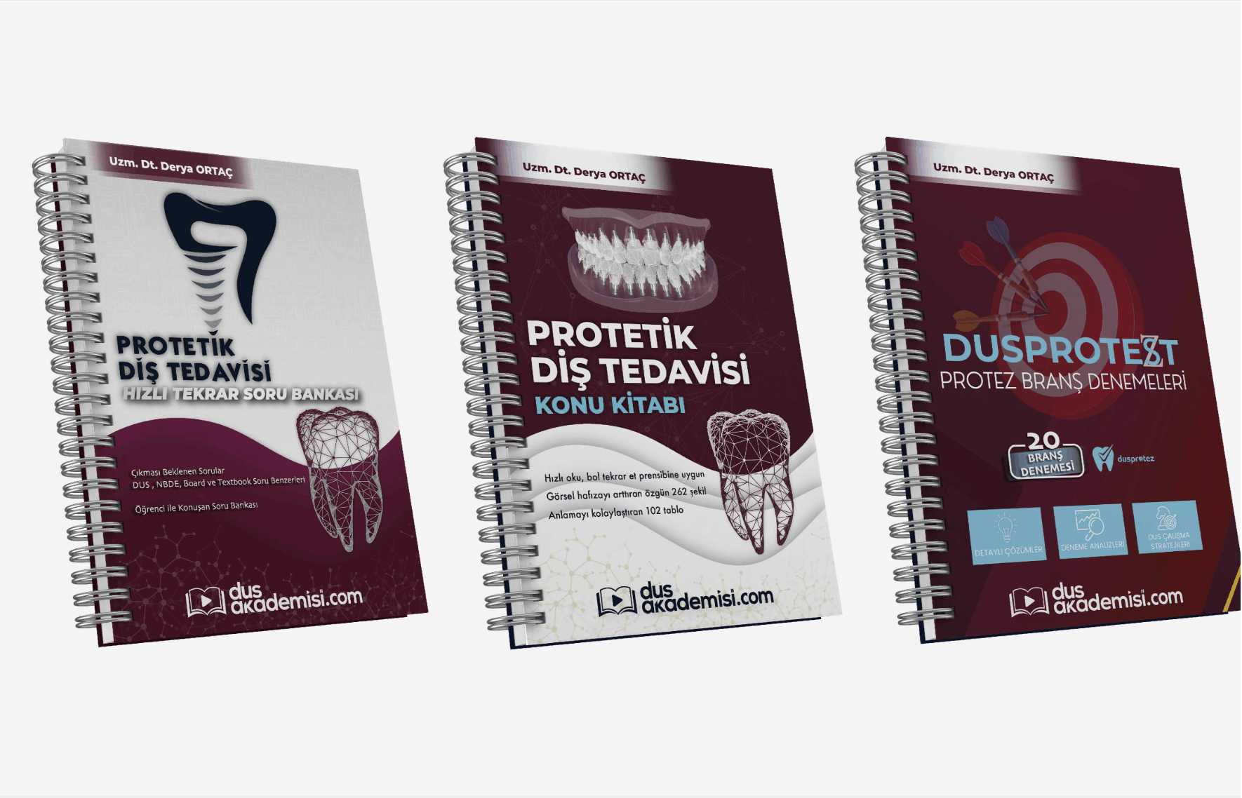 Trio DUS Protetik Diş Tedavisi 3’lü Set (Konu Kitabı + Soru Bankası + Deneme Kitabı)