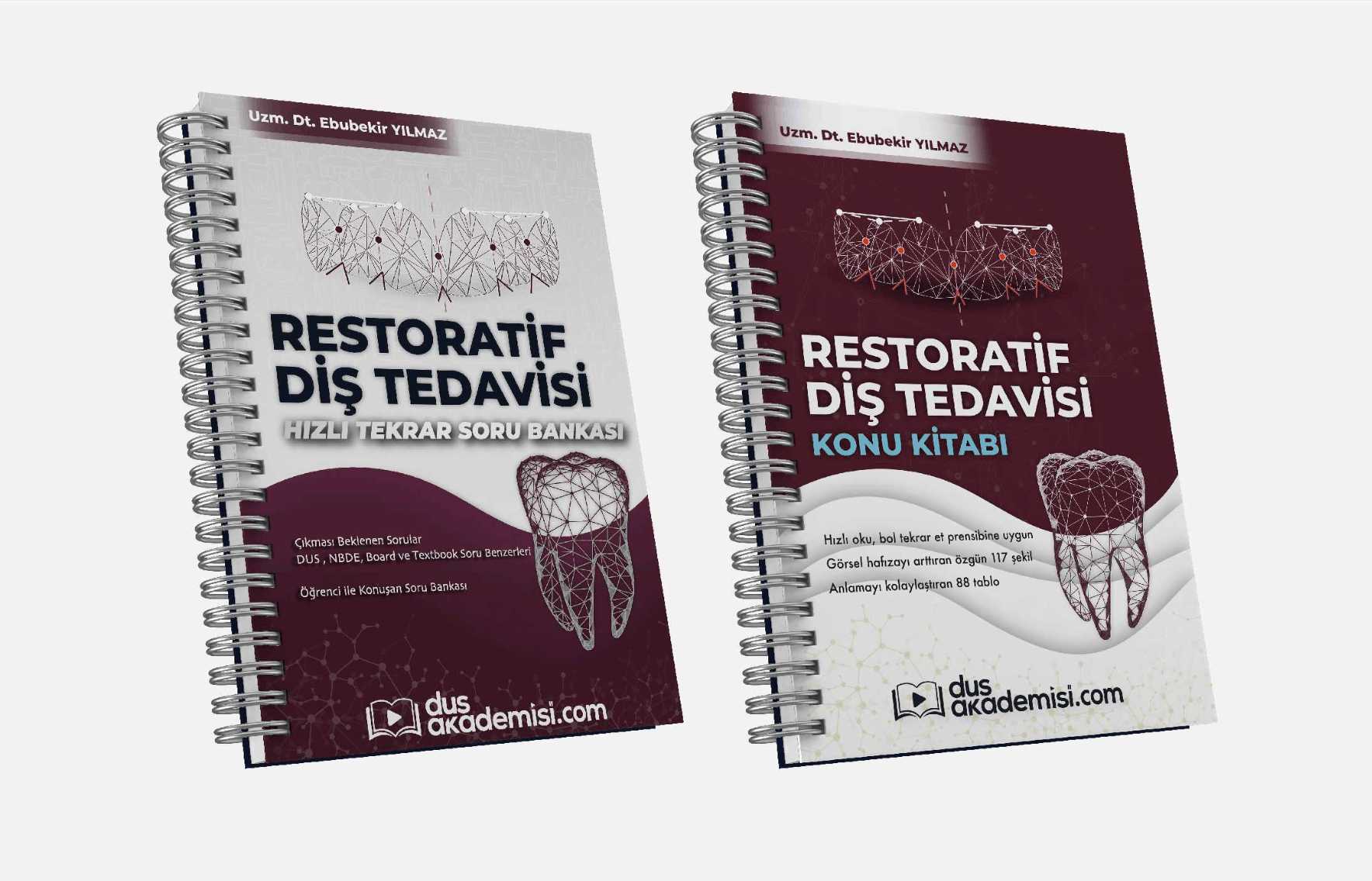 DUS Restoratif Diş Tedavisi 2’li Set (Konu Kitabı + Soru Bankası)