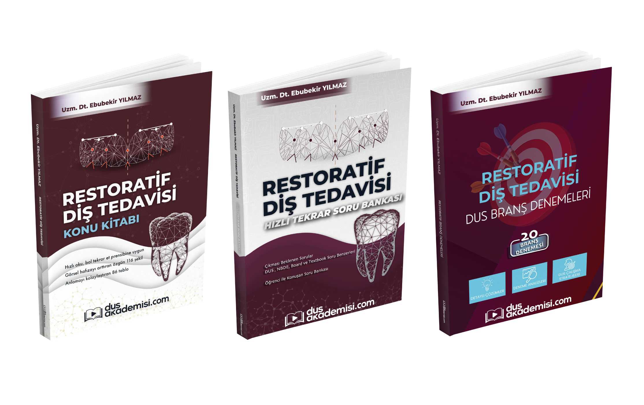 Trio DUS Restoratif Diş Tedavisi 3’lü Set (Konu Kitabı + Soru Bankası + Deneme Kitabı) — görsel 9