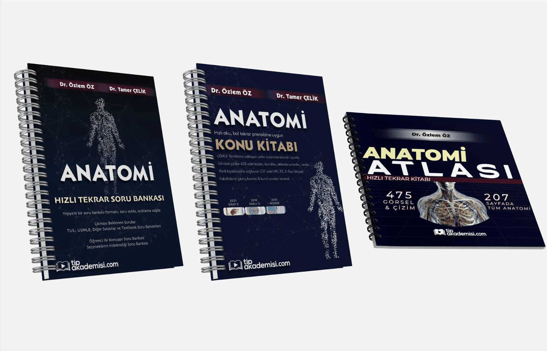 Trio TUS Anatomi 3’lü Set (Konu Kitabı + Soru Bankası + Hızlı Konu)