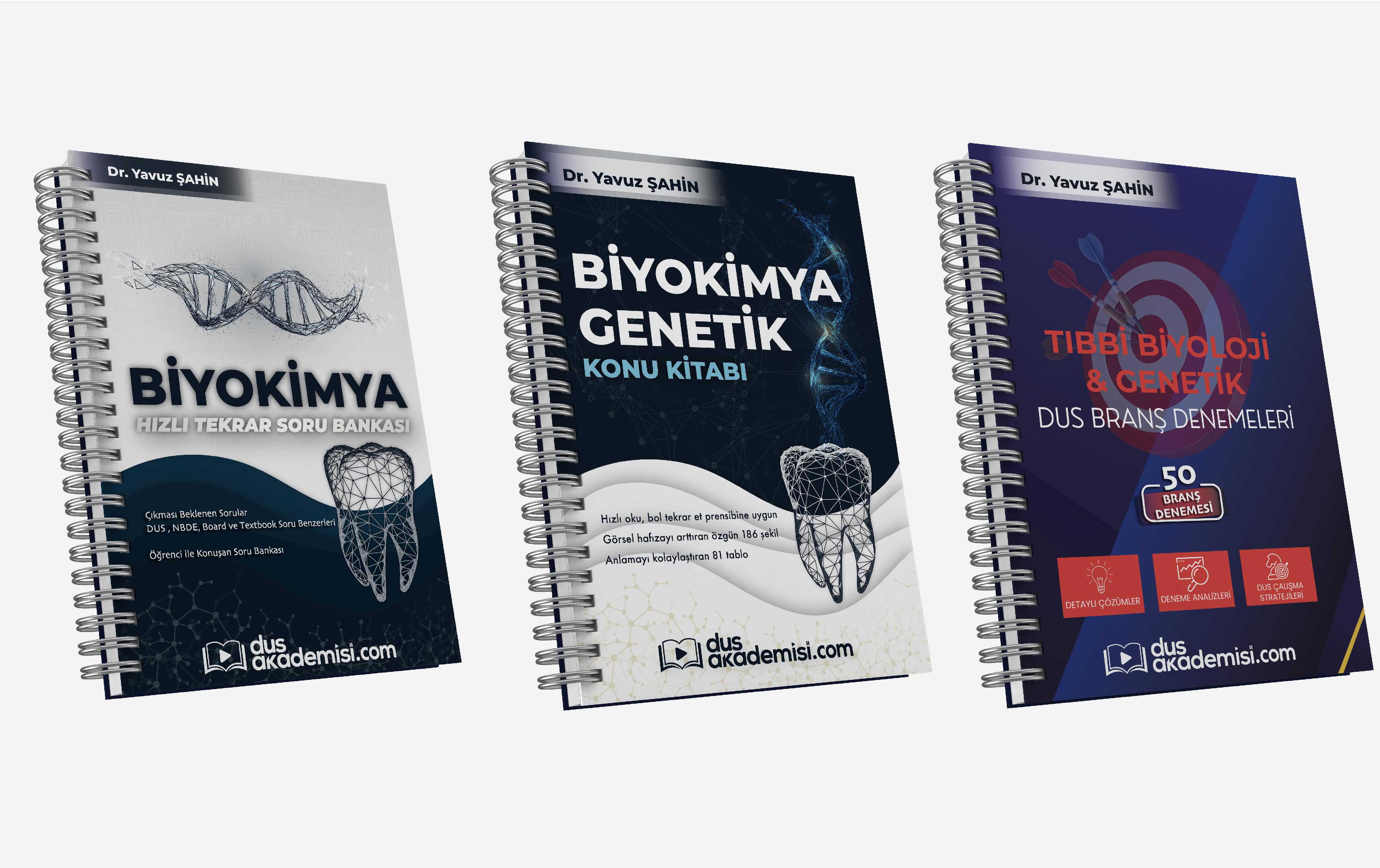 Trio DUS Biyokimya 3’lü Set (Konu Kitabı + Soru Bankası + Deneme Kitabı)