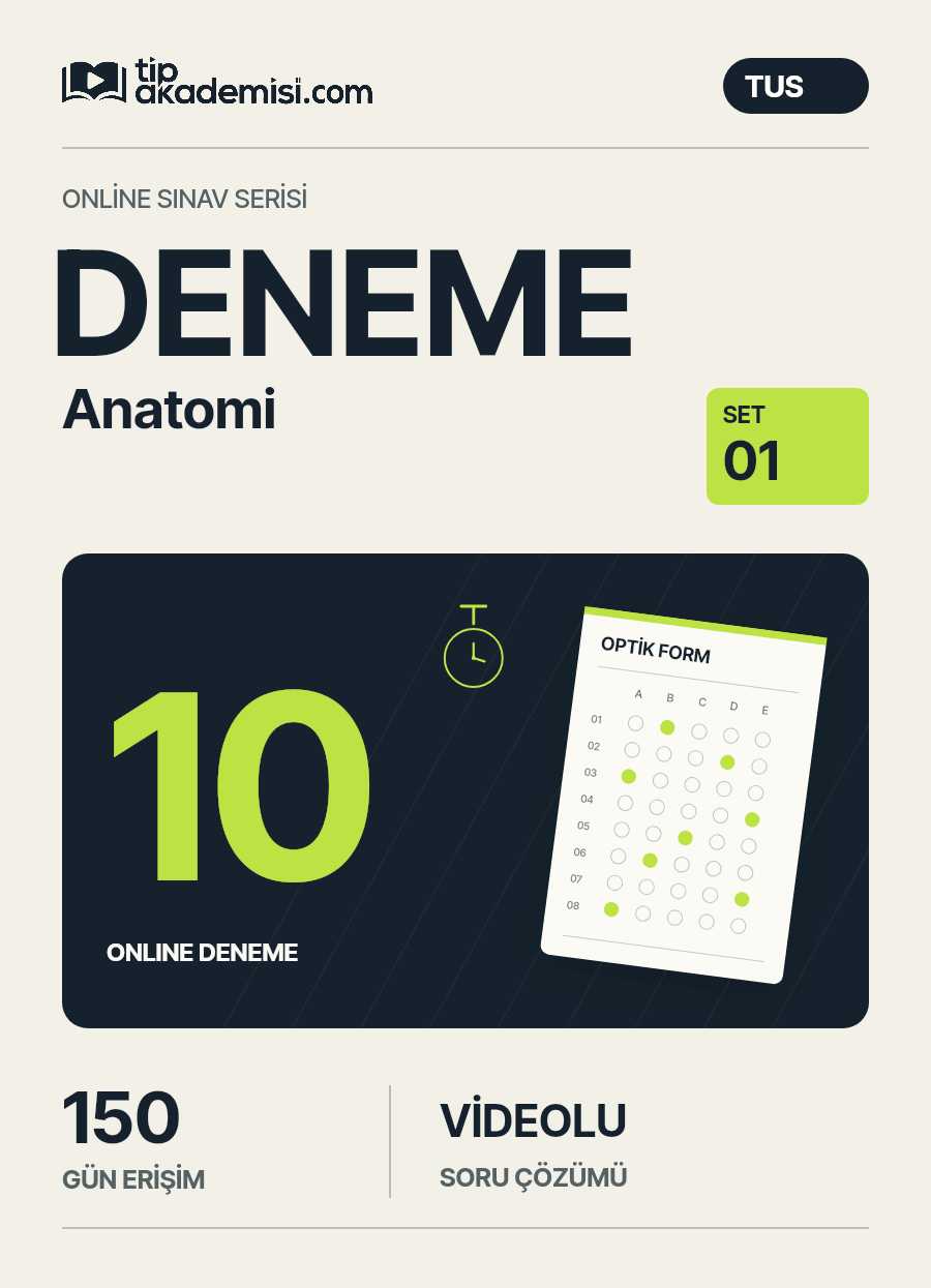 TUS Anatomi 1. Branş Deneme Kitabı 1 Online Deneme Seti — görsel 3