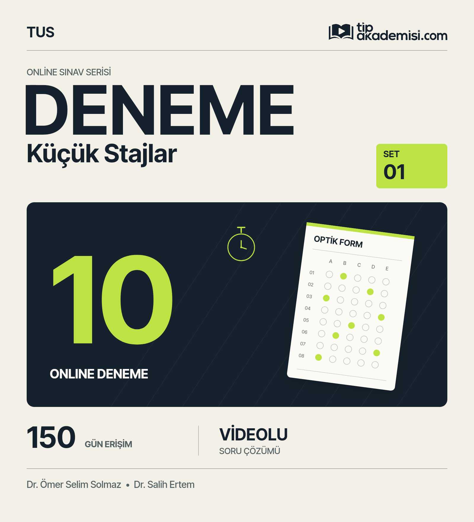 Küçük Stajlar 1. Branş Deneme Kitabı 1 Online Deneme Seti — görsel 2