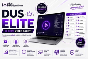 DUS Elite 14 Ders (Konu Anlatım Videoları + Çıkmış Benzeri Çözüm Videoları)